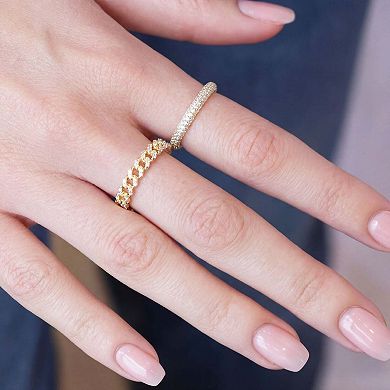 CZ Curb Link Ring