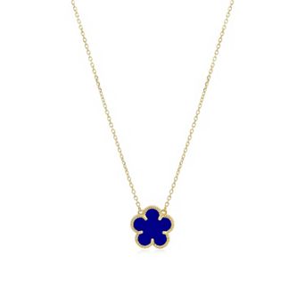 Lapis Single Spring Flower Necklace