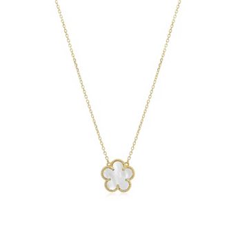 Mother of Pearl Single Spring Flower Necklace