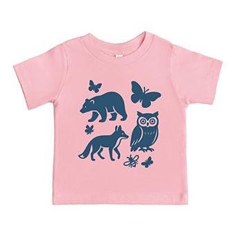 Woodsy Animals - Toddler Short Sleeve Graphic T-Shirt