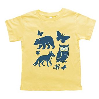 Woodsy Animals - Toddler Short Sleeve Graphic T-Shirt