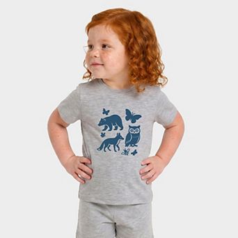 Woodsy Animals - Toddler Crew Shorts Set