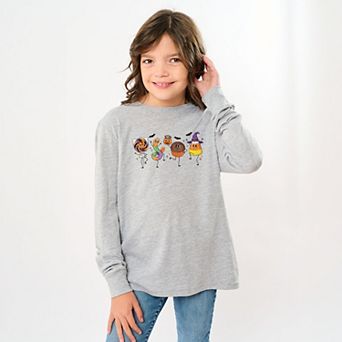Candy Stick Figures - Youth Long Sleeve Graphic T-Shirt