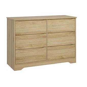 Wooden Dresser w/ 6 Drawers, Tall Modern Closet w/ Deep Storage, Large Chest