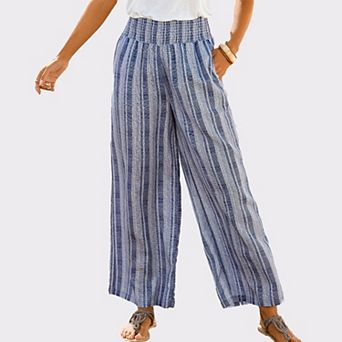 Lascana Women's Striped Wide Leg Pants