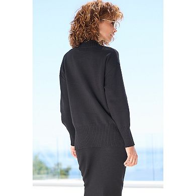 Lascana Women's Mock Neck Sweater