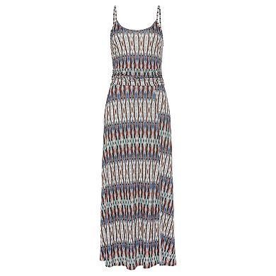 Lascana Women's Patterned Side Slit Maxi Dress