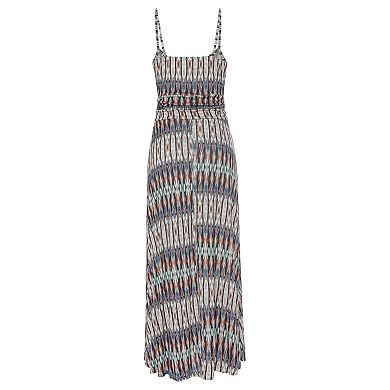 Lascana Women's Patterned Side Slit Maxi Dress