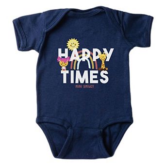Mini Smiley Happy Times - Infant Short Sleeve Graphic Bodysuit