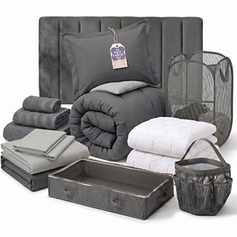 Hearth & Harbor Complete Dorm Room Set with Headboards