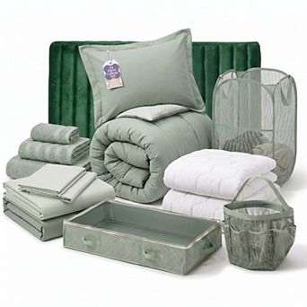 Hearth & Harbor Complete Dorm Room Set with Headboards