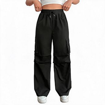 Baggy Cargo Pants Women Parachute Hiking Wide Leg Pants with Pockets