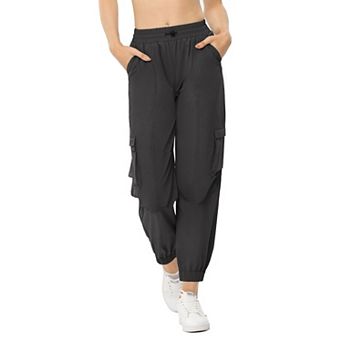 Women's Cargo Joggers Elastic High Waist Lightweight Casual Athletic Pants with Pockets