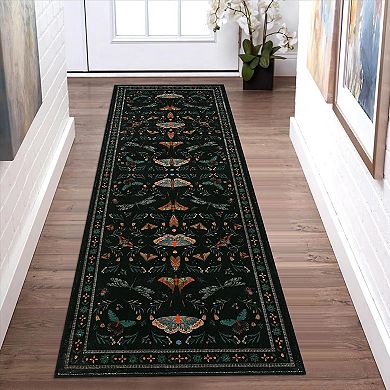 Machine Washable Area Rug Non Slip Low Pile Ultra Soft Indoor Carpet
