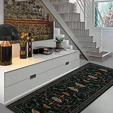 Machine Washable Area Rug Non Slip Low Pile Ultra Soft Indoor Carpet