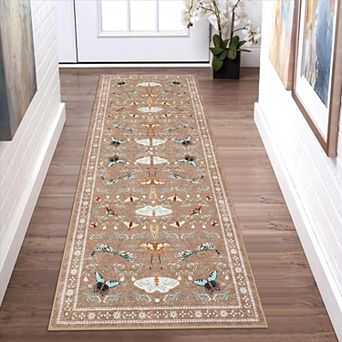 Machine Washable Area Rug Non Slip Low Pile Ultra Soft Indoor Carpet