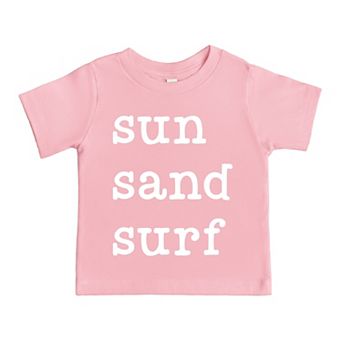 Sun Sand Surf - Toddler Short Sleeve Graphic T-Shirt