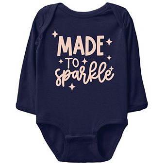 Made To Sparkle - Infant Long Sleeve Bodysuit