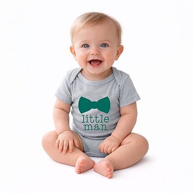 Little Man Bow Tie - Infant Short Sleeve Graphic Bodysuit
