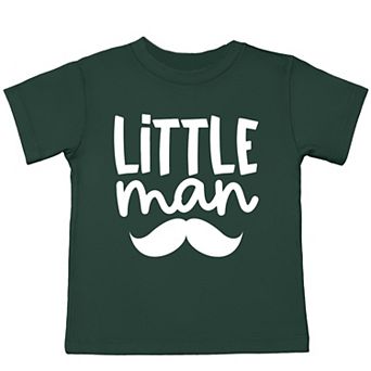 Little Man Mustache - Toddler Short Sleeve Graphic T-Shirt
