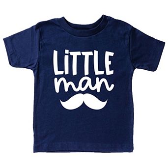 Little Man Mustache - Toddler Short Sleeve Graphic T-Shirt