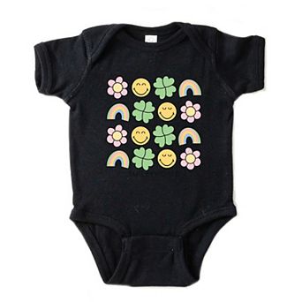 SmileyWorld Smiley Clover Daisy - Infant Short Sleeve Graphic Bodysuit
