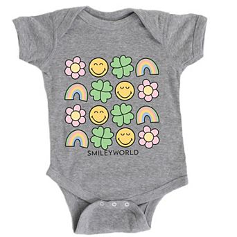 SmileyWorld Smiley Clover Daisy - Infant Short Sleeve Graphic Bodysuit