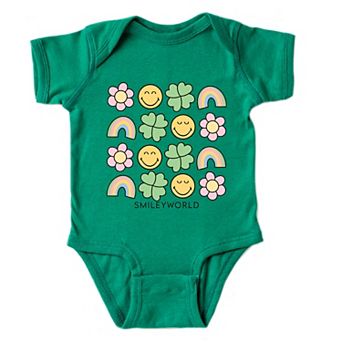 SmileyWorld Smiley Clover Daisy - Infant Short Sleeve Graphic Bodysuit
