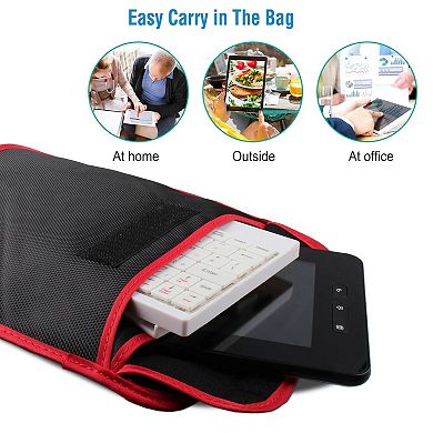 80-Key Mini Wired Keyboard USB Portable with Stand & Carry Bag