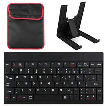 80-Key Mini Wired Keyboard USB Portable with Stand & Carry Bag