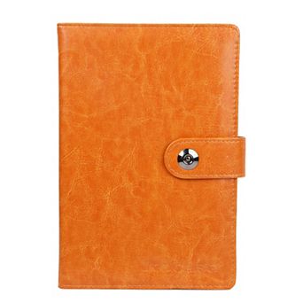 PU Leather Notebook Memo Pad with Calendar, World Map & Ribbon