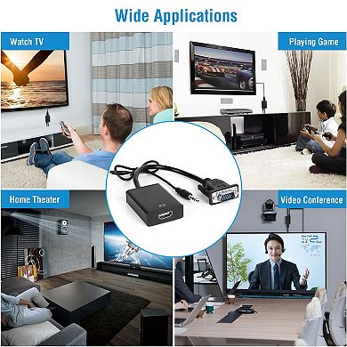 VGA to HD 1080P Converter Video & Audio Adapter