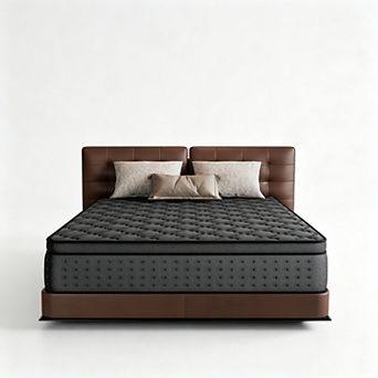 12" Medium Firm Pillow Top Cooling Gel Hybrid Mattress With Certipur-us Certified Foam