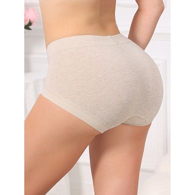 10 Packs Women's High Waisted Cotton Underwear Seamless Full Coverage Classic Briefs