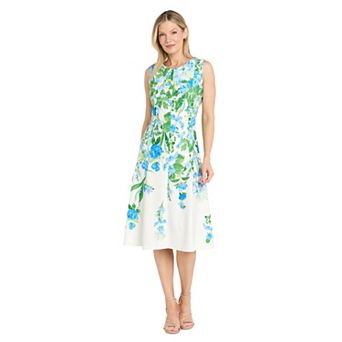 Women's R&M Richards Sleeveless Floral Fit & Flare Dress