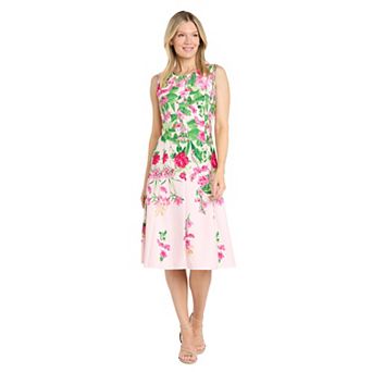 Women's R&M Richards Sleeveless Floral Fit & Flare Dress