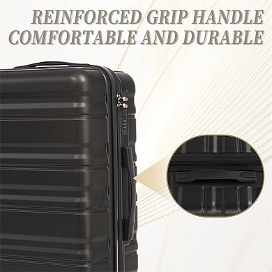 20"/24"/28" 3 Pcs/Set ABS Spinner Wheel Luggage - Carry On Suitcase, Combination Lock