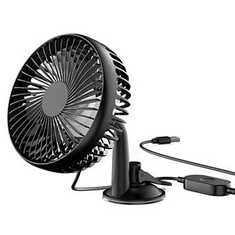 USB Car Clip Fan Portable 3-Speed Rotatable