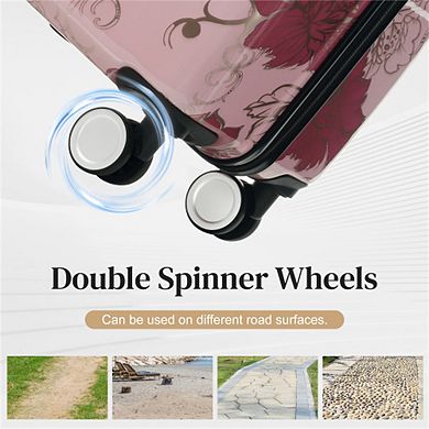 Luggage Sets PC 5Pcs - Hardside Lightweight Durable 20"/24"/28" with 8"/14" Cases, Lock, Spinner