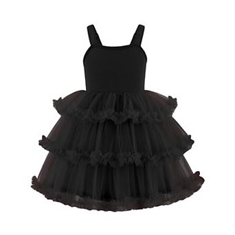 Arshiner Toddler Girls Tulle Dress Tiered Ruffle Fluffy Spaghetti Straps Tutu Dresses Summer Clothes