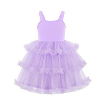 Arshiner Toddler Girls Tulle Dress Tiered Ruffle Fluffy Spaghetti Straps Tutu Dresses Summer Clothes