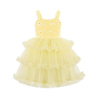 Arshiner Toddler Girls Tulle Dress Tiered Ruffle Fluffy Spaghetti Straps Tutu Dresses Summer Clothes