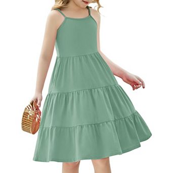 Arshiner Toddler Summer Cami Dress Boho Sundress Casual Sleeveless Dresses
