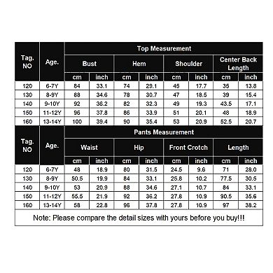 Arshiner Girls Clothes Piece Summer Outfits Drop Shoulder Top Pullover Sweatpants Jogger Set