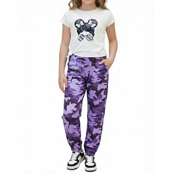 Arshiner Girls Clothes Piece Summer Outfits Drop Shoulder Top Pullover Sweatpants Jogger Set
