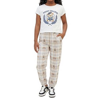 Arshiner Girls Clothes Piece Summer Outfits Drop Shoulder Top Pullover Sweatpants Jogger Set