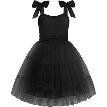 Arshiner Girls Dresses Summer Sleeveless Bowtie Straps Formal Fancy Party Birthday Tulle Dress