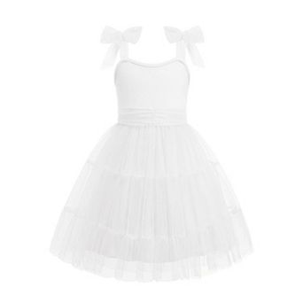 Arshiner Girls Dresses Summer Sleeveless Bowtie Straps Formal Fancy Party Birthday Tulle Dress