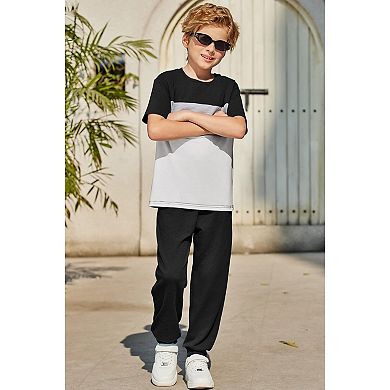 Arshiner Boys Pants Set Piece Short Sleeve Tshirt And Active Pants Casual Clothing