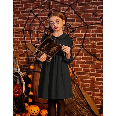 Arshiner Girls Fall Dresses Long Sleeve Casual Spring Midi Dress